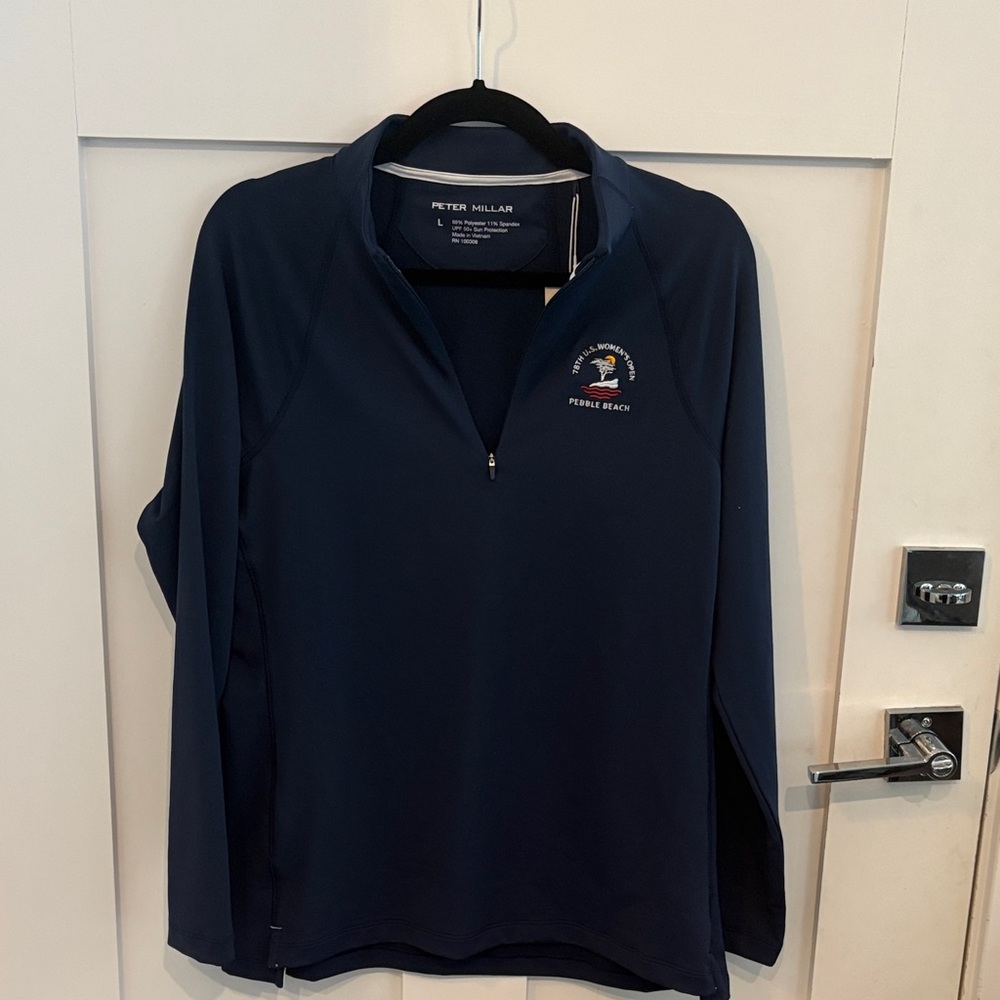 Ladies Peter Millar Navy Blue US Open Sweatshirt